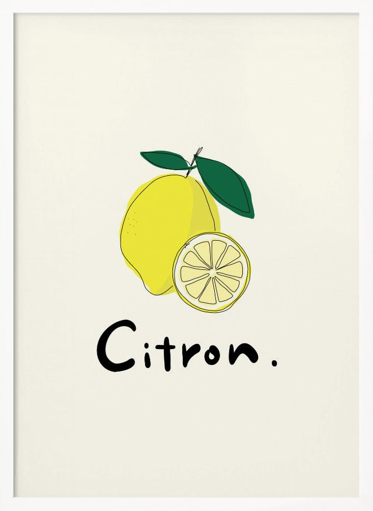 Modern French Fruits Collection "Lemon / Citron" - Poster / Art Print