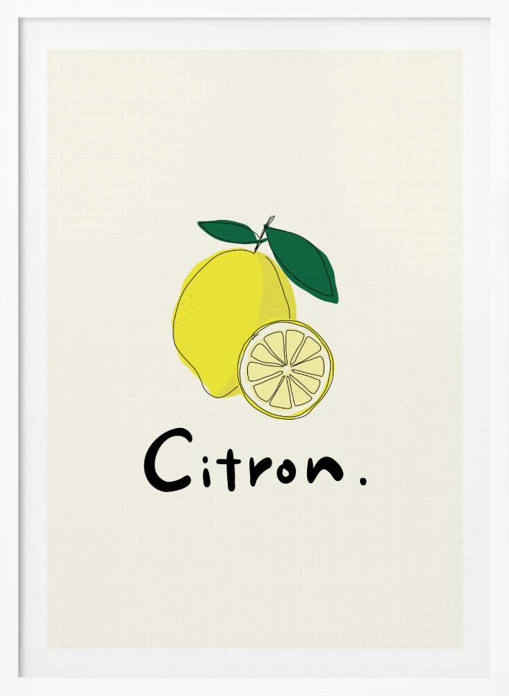 Modern French Fruits Collection "Lemon / Citron" - Poster / Art Print