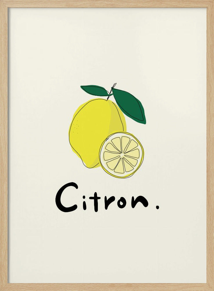 Modern French Fruits Collection "Lemon / Citron" - Poster / Art Print