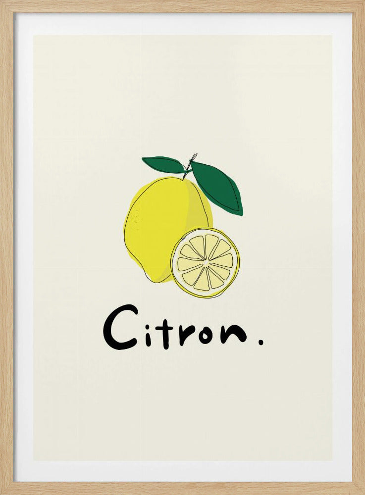 Modern French Fruits Collection "Lemon / Citron" - Poster / Art Print