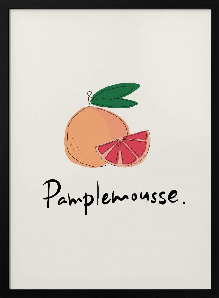 Modern French Fruits Collection "Grapefruit / Pamplemousse" - Poster / Art Print