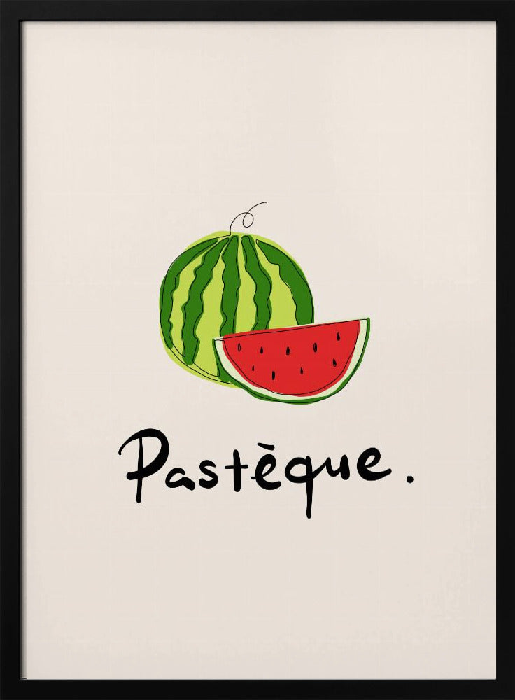 Modern French Fruits Collection "Watermelon / Pastèque" - Poster / Art Print