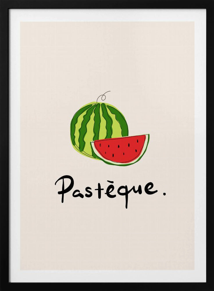 Modern French Fruits Collection "Watermelon / Pastèque" - Poster / Art Print