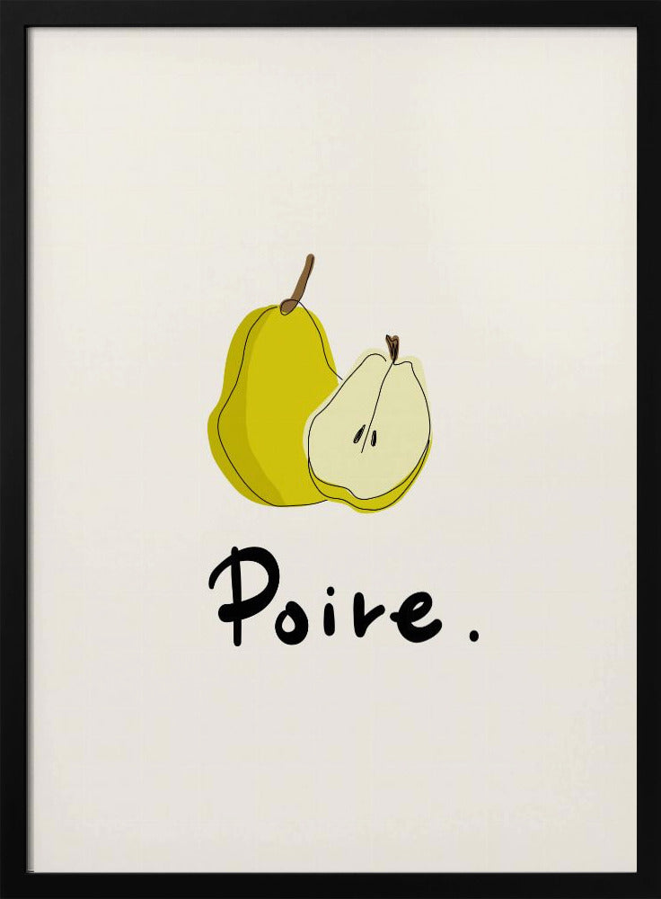 Modern French Fruits Collection "Pear / Poire" - Poster / Art Print