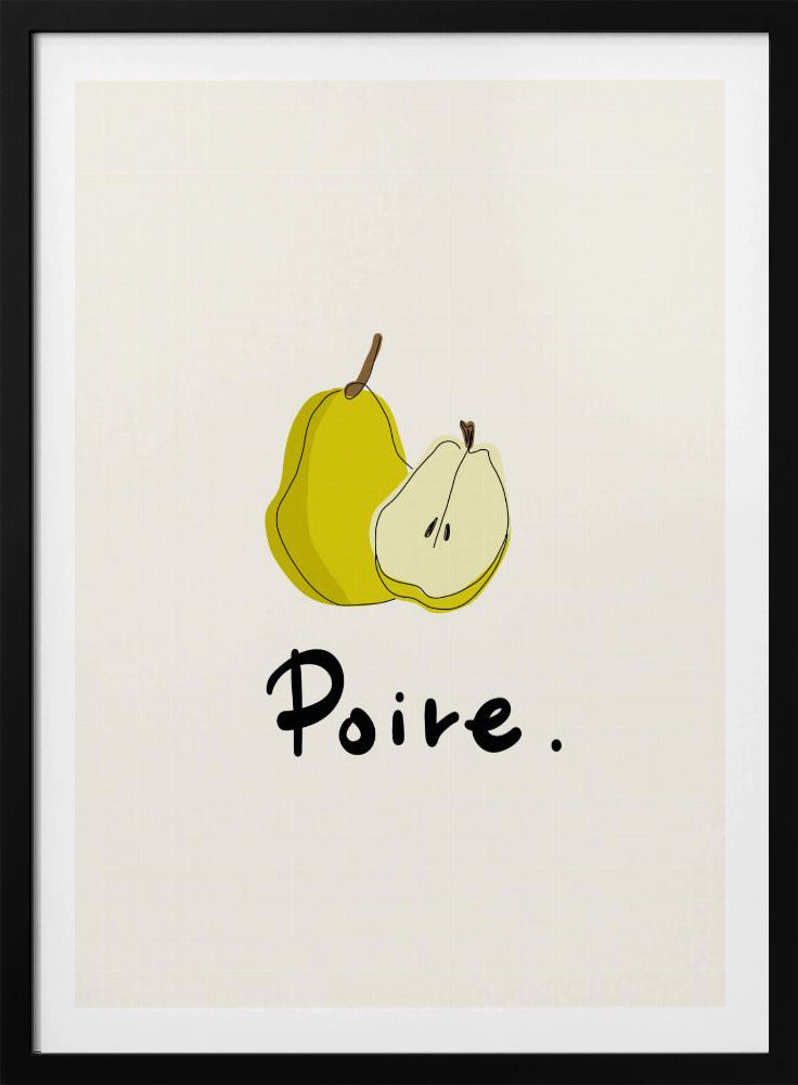 Modern French Fruits Collection "Pear / Poire" - Poster / Art Print