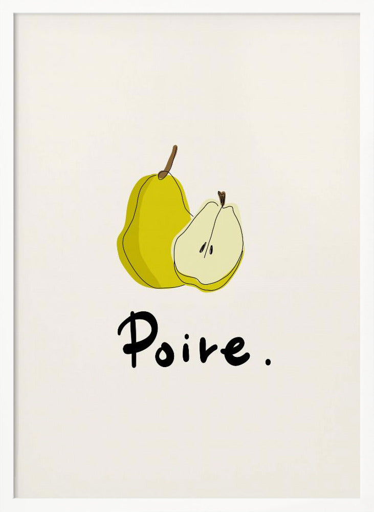 Modern French Fruits Collection "Pear / Poire" - Poster / Art Print