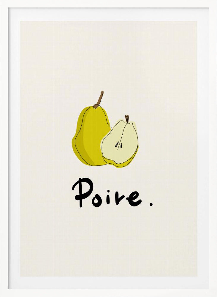 Modern French Fruits Collection "Pear / Poire" - Poster / Art Print
