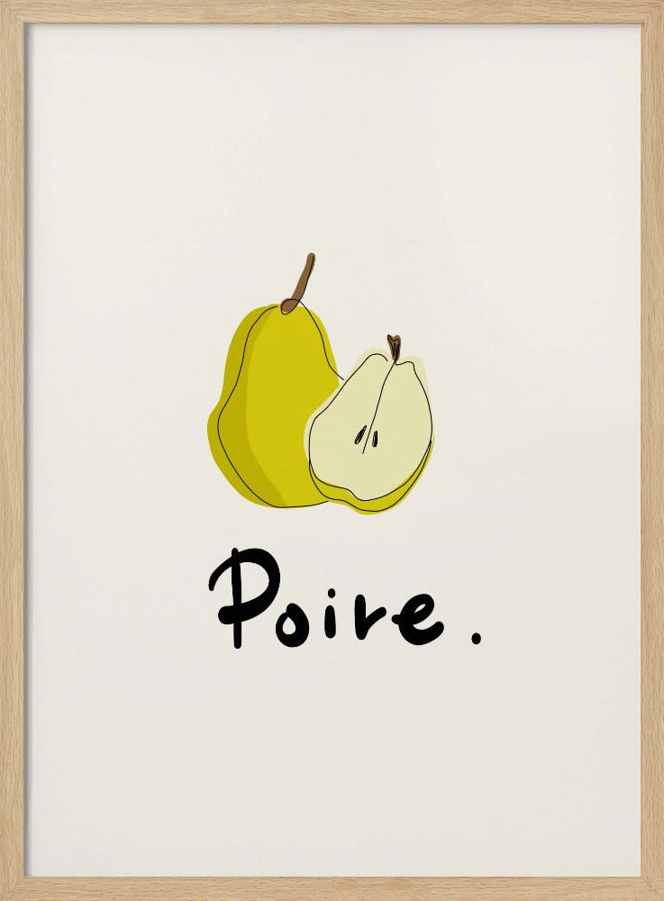 Modern French Fruits Collection "Pear / Poire" - Poster / Art Print