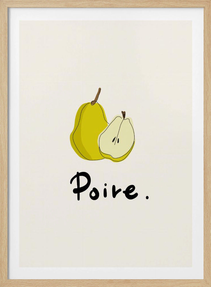 Modern French Fruits Collection "Pear / Poire" - Poster / Art Print