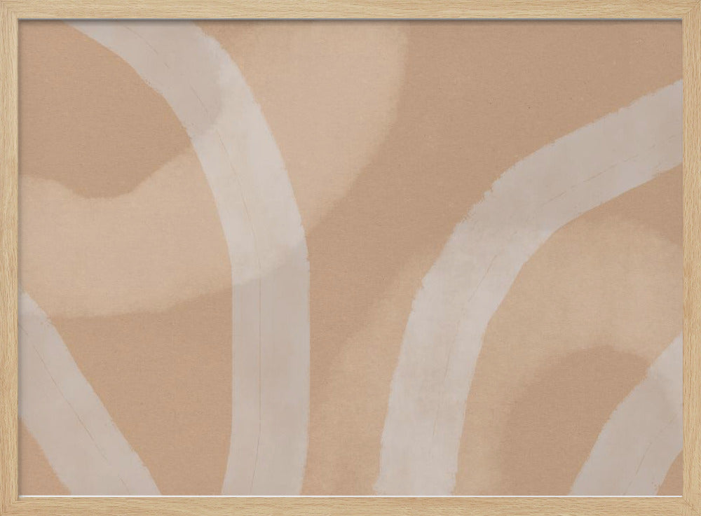 Neutral Abstract Watercolor. Minimalist In Pastel Colors No. 5 - Posters / Art Prints
