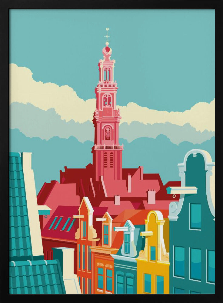 Amsterdam Westerkerk Jordaan - Poster / Art Print