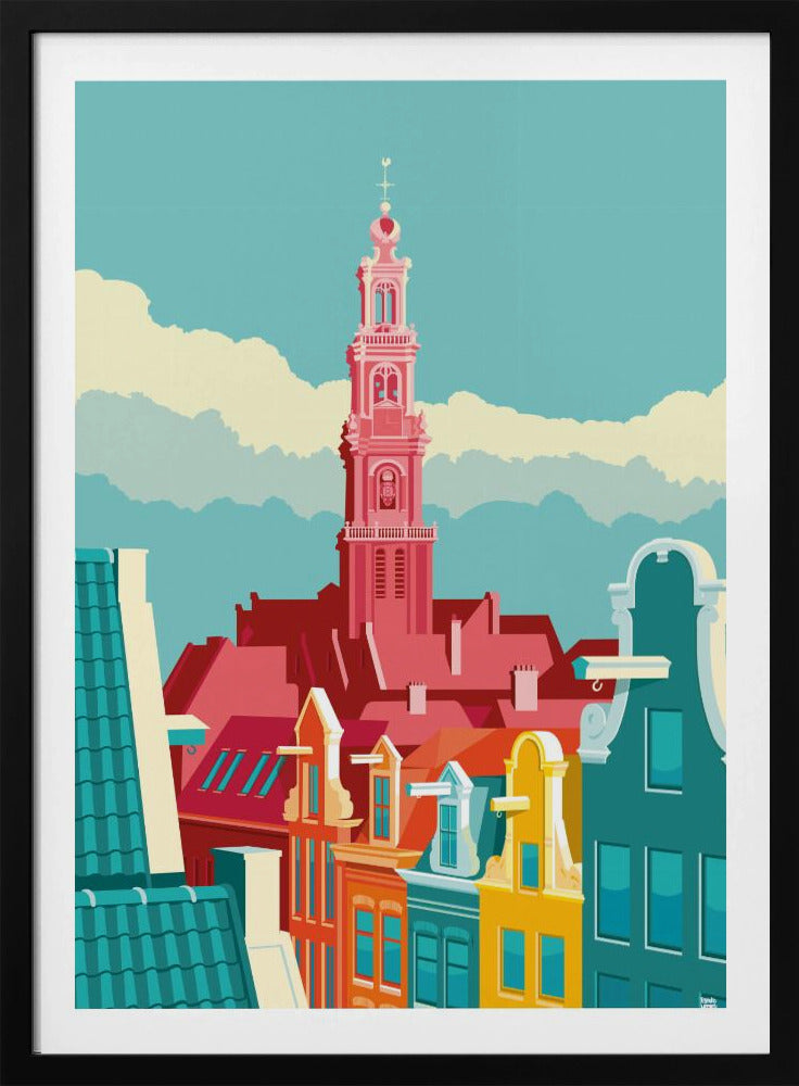 Amsterdam Westerkerk Jordaan - Poster / Art Print