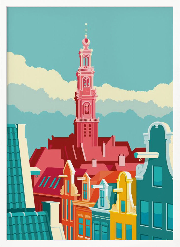 Amsterdam Westerkerk Jordaan - Poster / Art Print