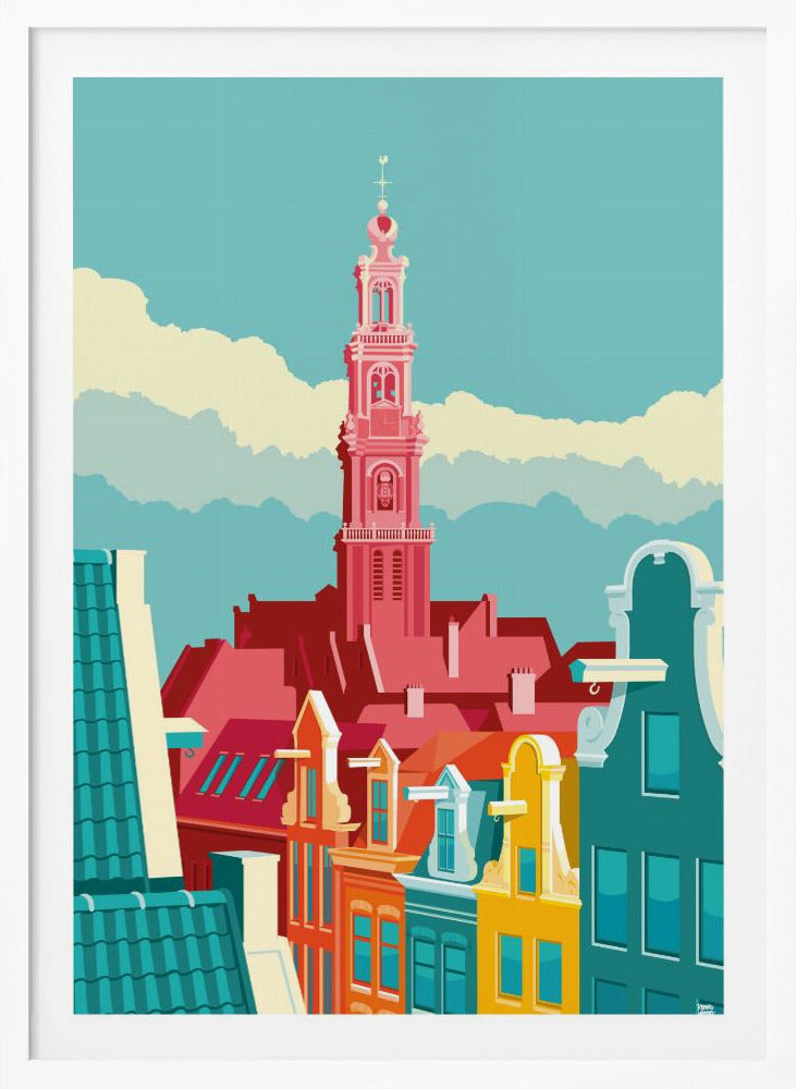 Amsterdam Westerkerk Jordaan - Poster / Art Print