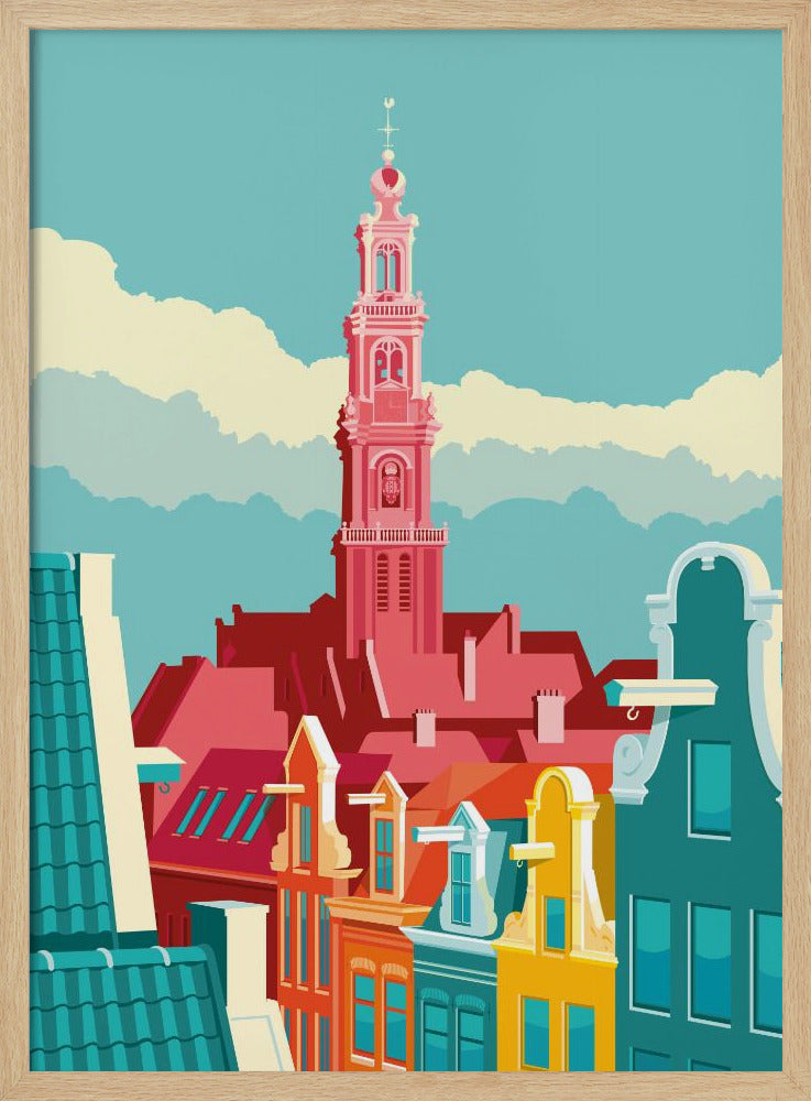 Amsterdam Westerkerk Jordaan - Poster / Art Print