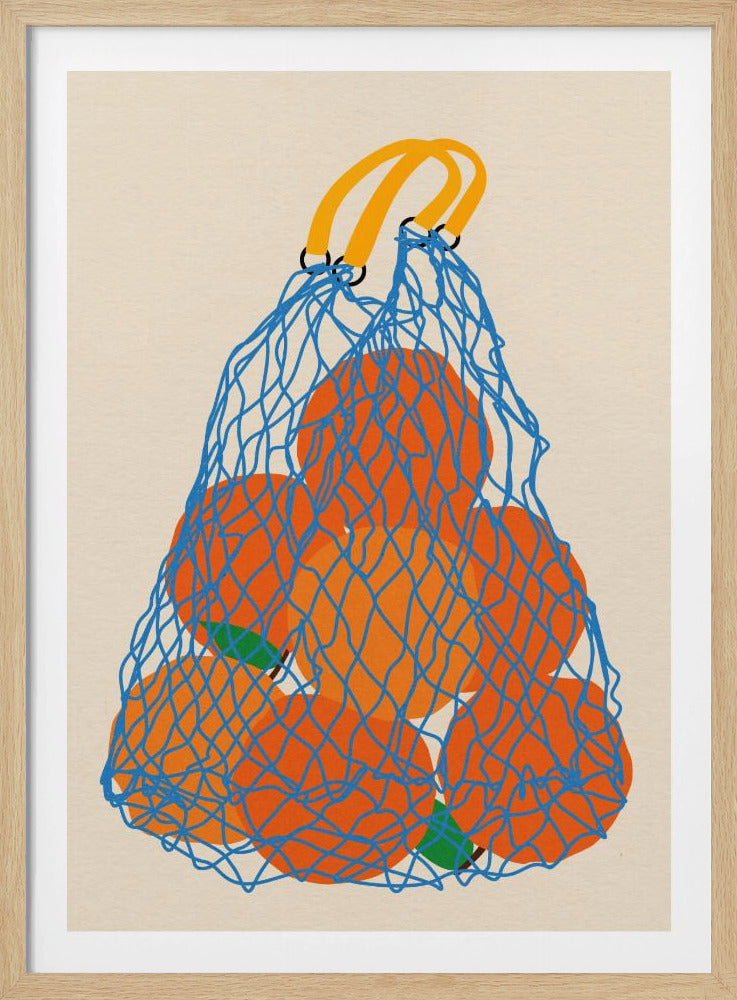 Oranges In a Net Bag Update 24 - Poster / Art Print
