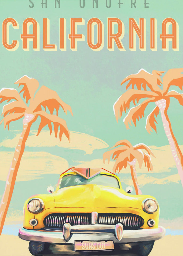 California Surf Poster - Poster / Art Print