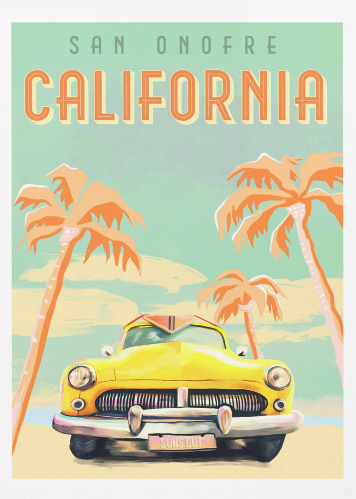 California Surf Poster - Poster / Art Print