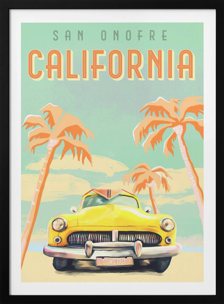 California Surf Poster - Poster / Art Print