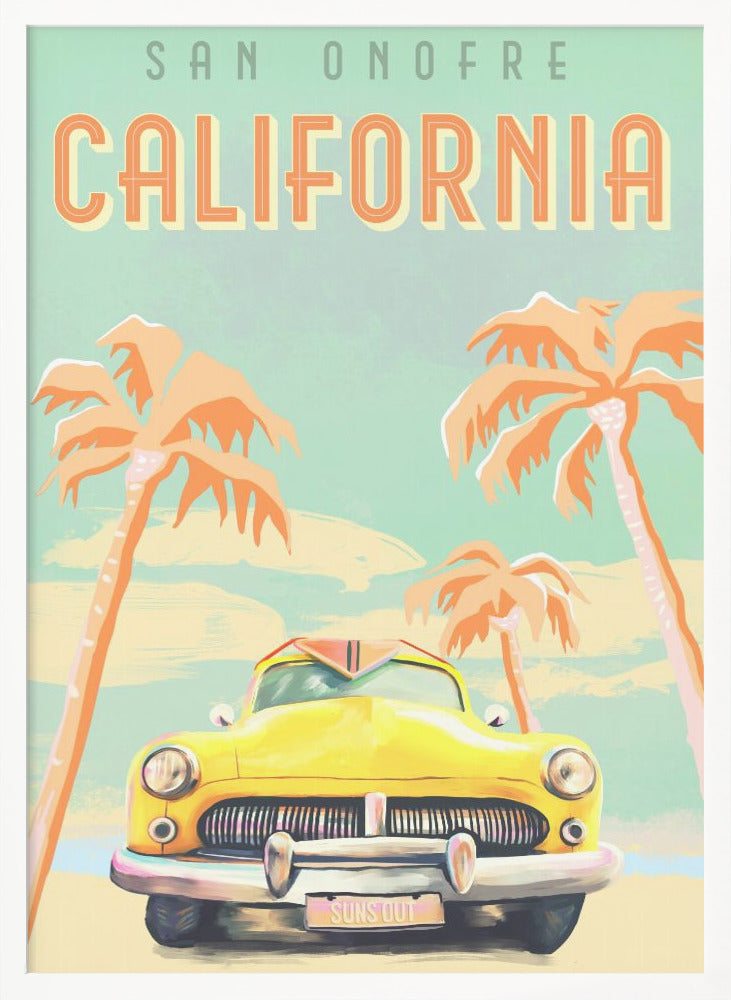California Surf Poster - Poster / Art Print