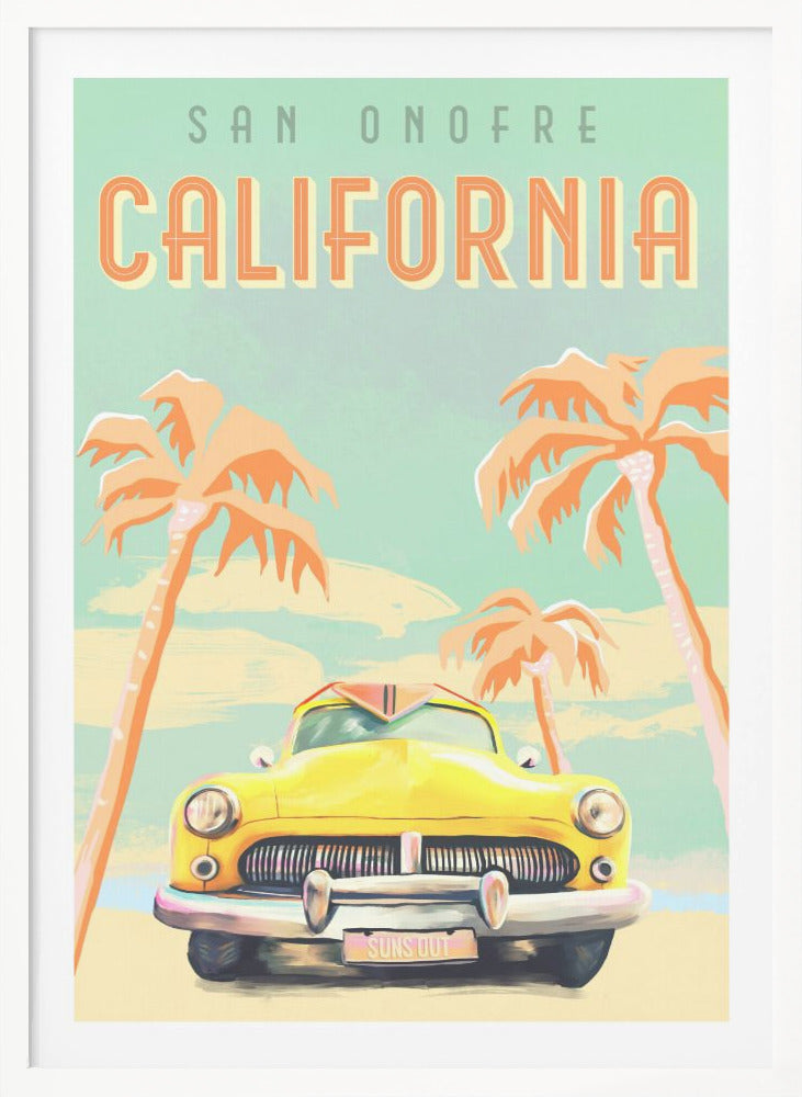 California Surf Poster - Poster / Art Print