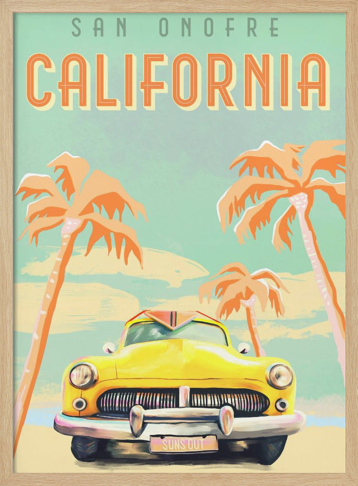 California Surf Poster - Poster / Art Print