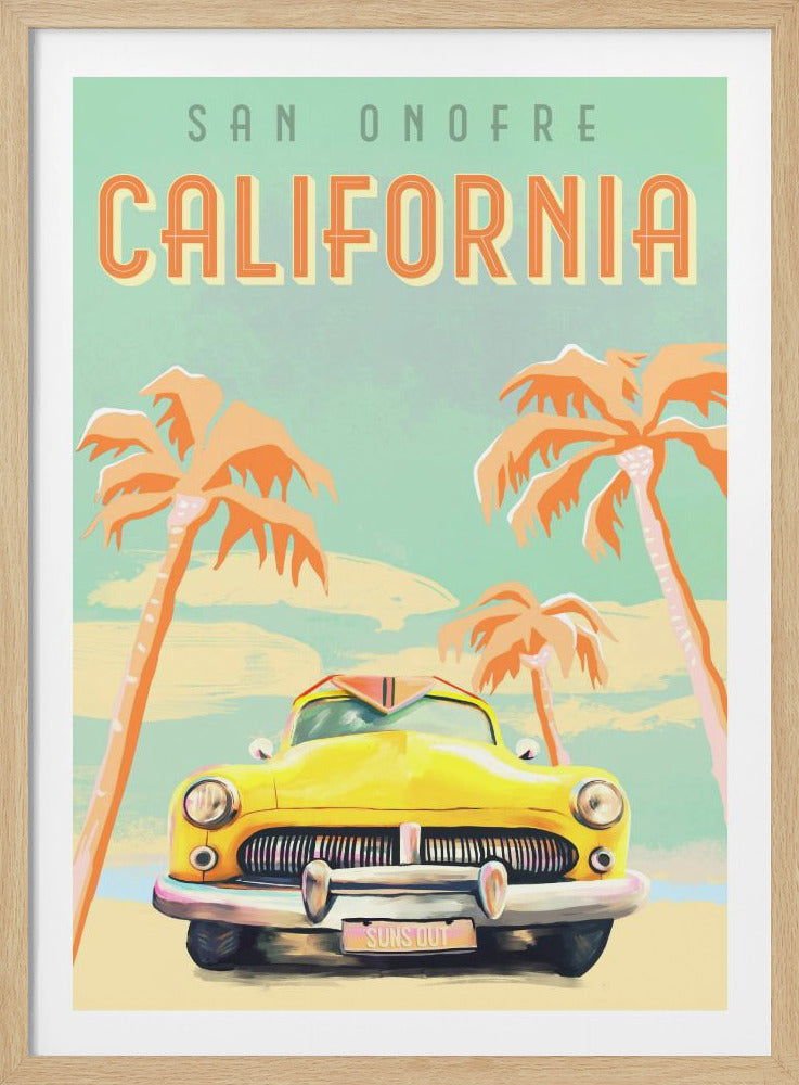 California Surf Poster - Poster / Art Print