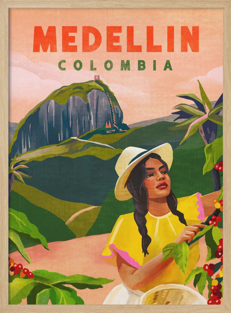Medellin Colombia Travel Poster - Poster / Art Print