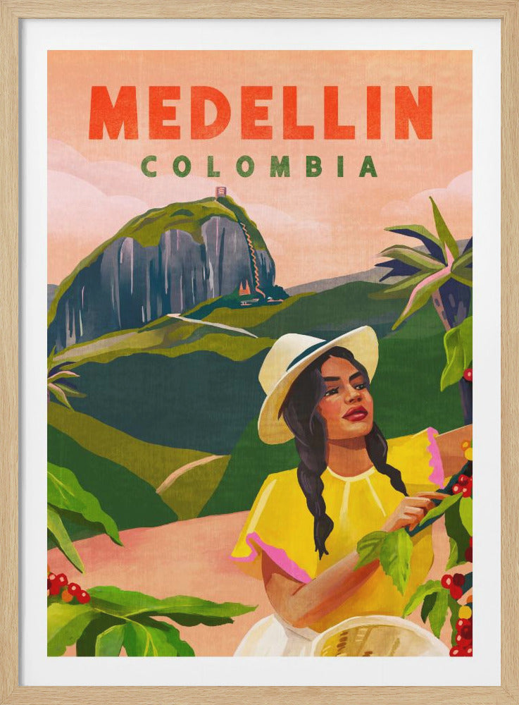 Medellin Colombia Travel Poster - Poster / Art Print