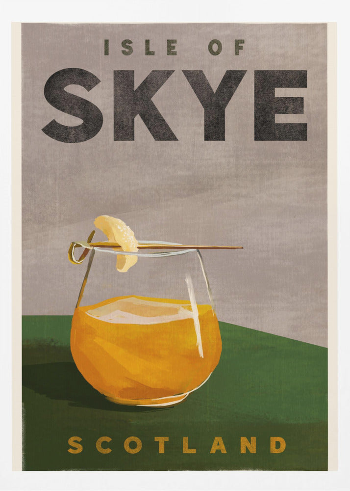 Isle Of Skye Scotland Scotch Cocktail Travel Poster - Poster / Art Print