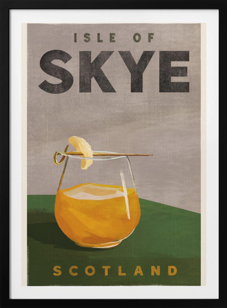 Isle Of Skye Scotland Scotch Cocktail Travel Poster - Poster / Art Print