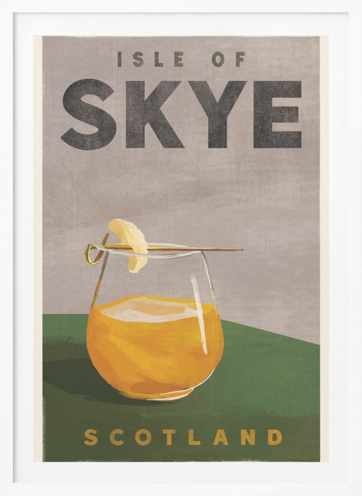 Isle Of Skye Scotland Scotch Cocktail Travel Poster - Poster / Art Print