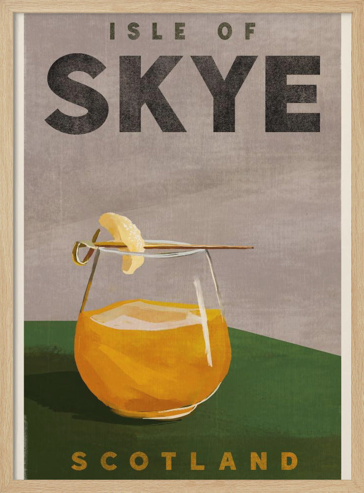 Isle Of Skye Scotland Scotch Cocktail Travel Poster - Poster / Art Print
