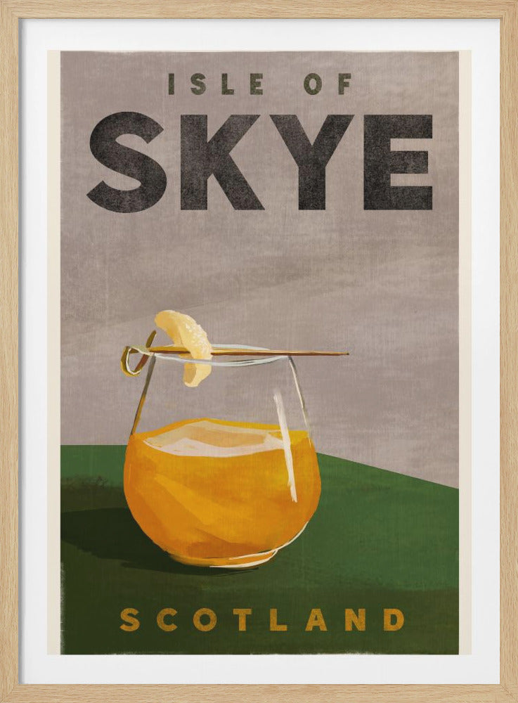 Isle Of Skye Scotland Scotch Cocktail Travel Poster - Poster / Art Print