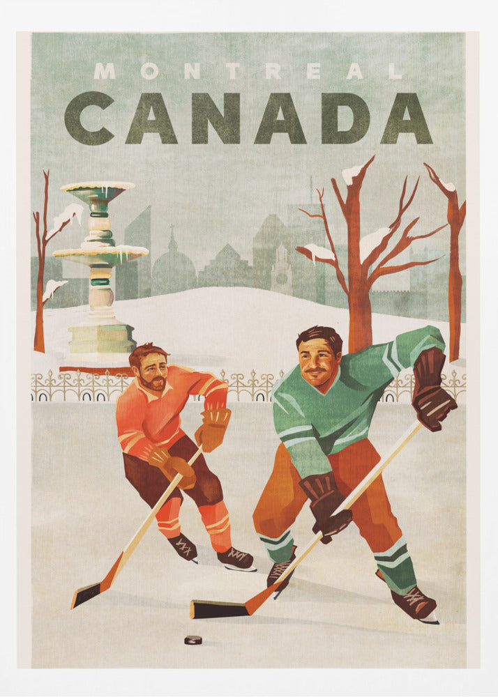 Montreal Canada Pond Hockey Guys - Poster / Art Print