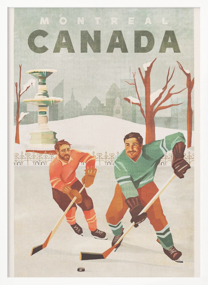 Montreal Canada Pond Hockey Guys - Poster / Art Print