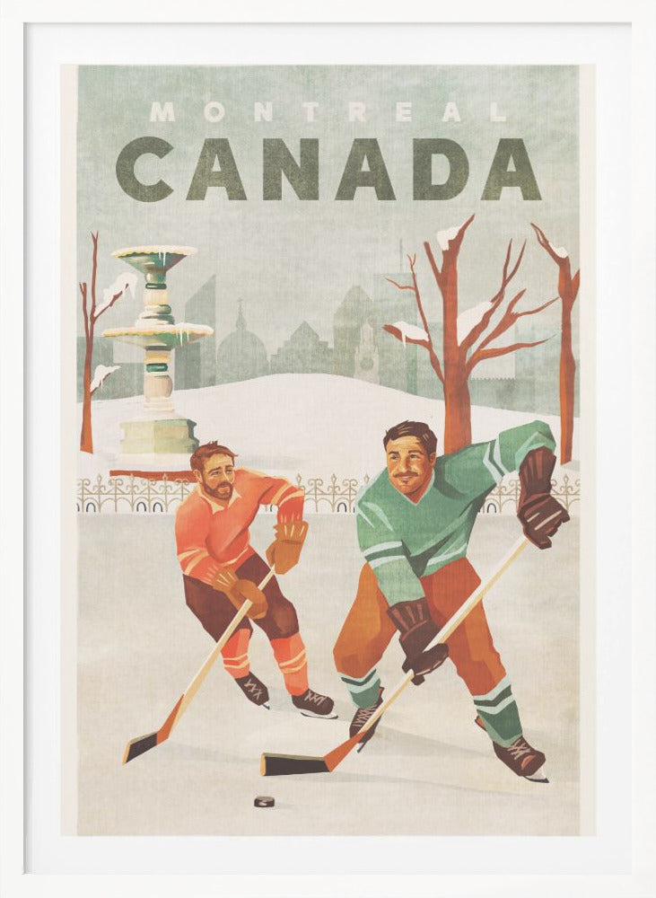 Montreal Canada Pond Hockey Guys - Poster / Art Print