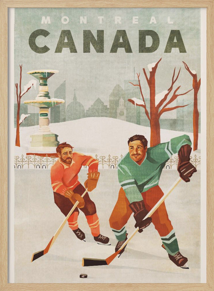 Montreal Canada Pond Hockey Guys - Poster / Art Print