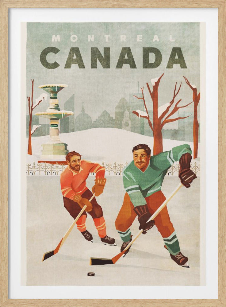 Montreal Canada Pond Hockey Guys - Poster / Art Print