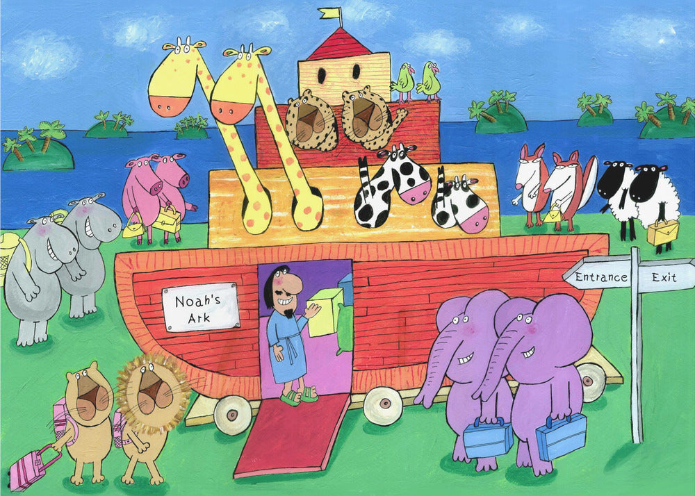 The Animals Enter Two by Two into Noah's Ark - Poster / Art Print