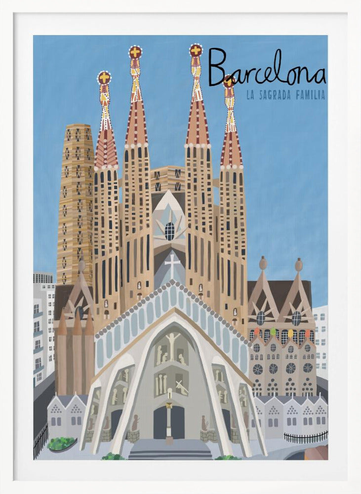 The Sagrada Familia, Barcelona by Artist Carla Daly - Poster / Art Print
