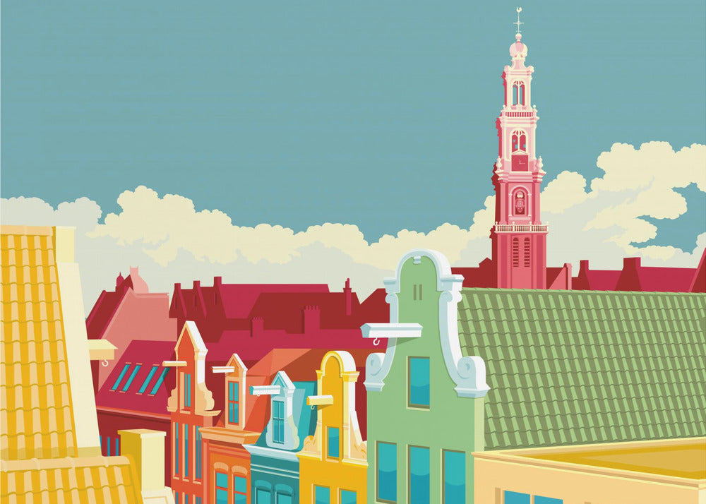 Amsterdam Jordaan Westerkerk - Poster / Art Print