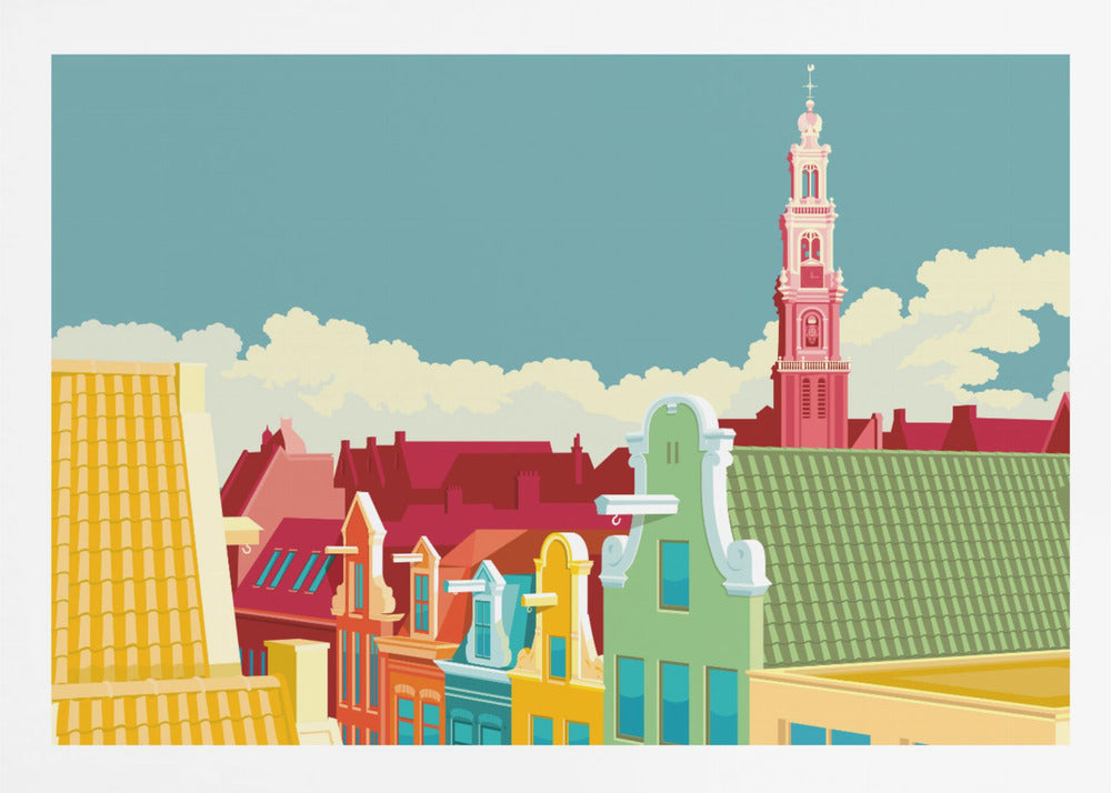 Amsterdam Jordaan Westerkerk - Poster / Art Print
