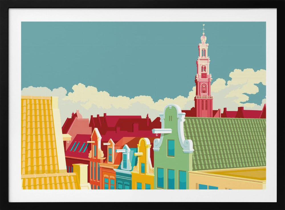 Amsterdam Jordaan Westerkerk - Poster / Art Print