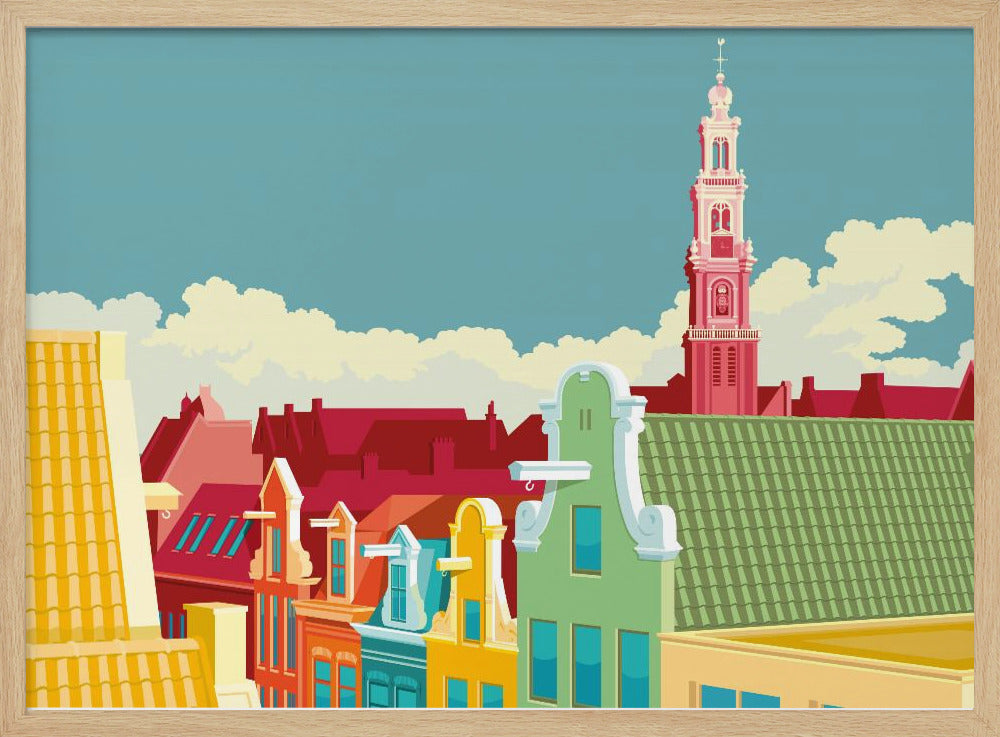 Amsterdam Jordaan Westerkerk - Poster / Art Print