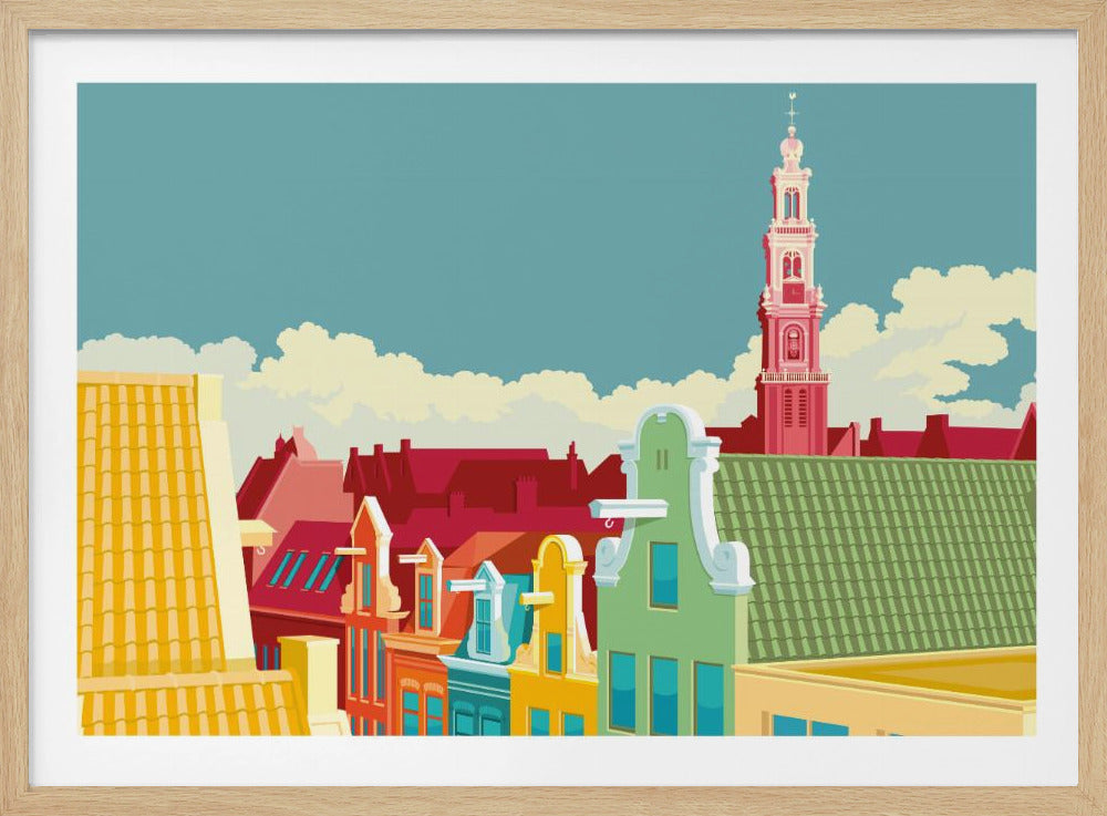 Amsterdam Jordaan Westerkerk - Poster / Art Print