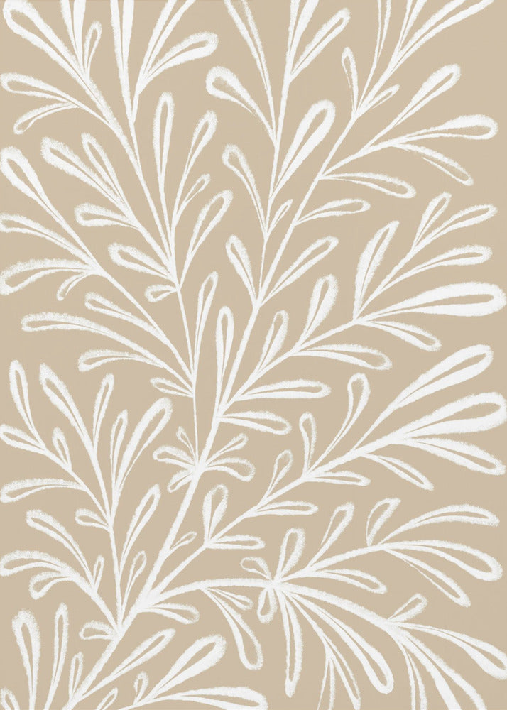 Beige White Plant - Poster / Art Print