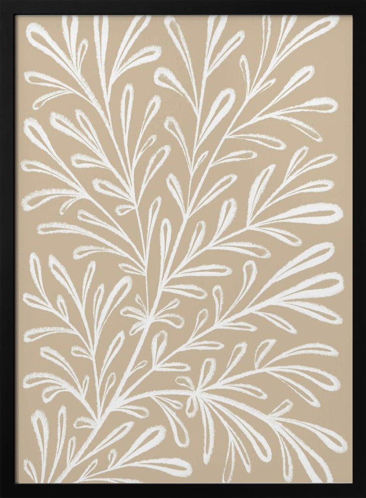Beige White Plant - Poster / Art Print