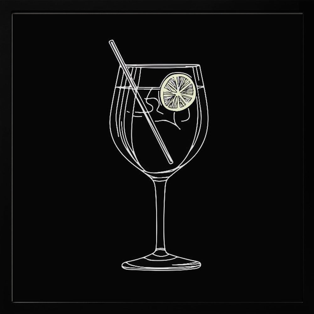 A Glass of Gin and Tonic - Poster / Art Print