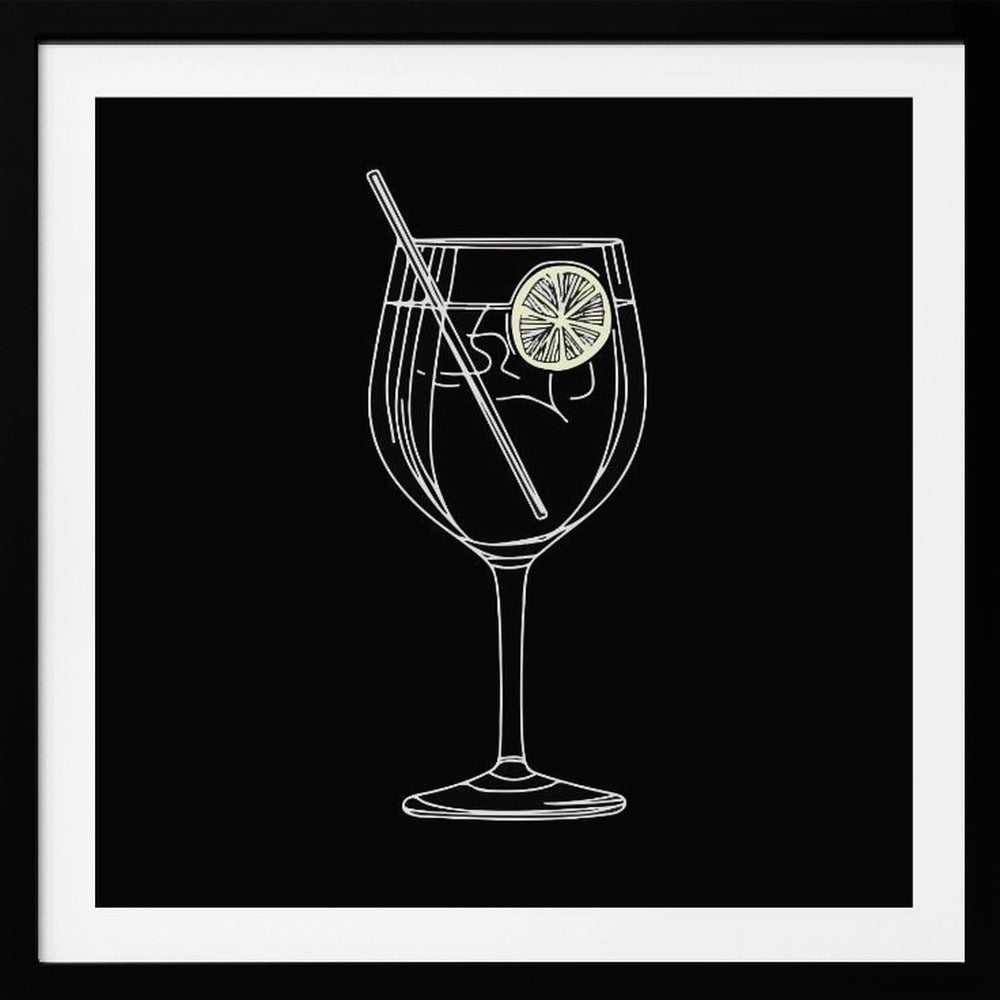 A Glass of Gin and Tonic - Poster / Art Print